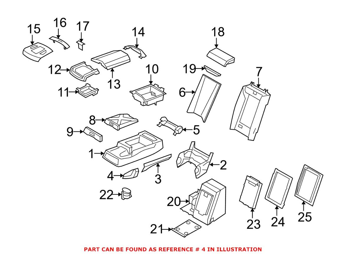 BMW Power Seat Switch = Rear Passenger Side 61319163281